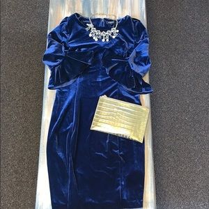 DKNY blue velvet dress. Women’s 10.